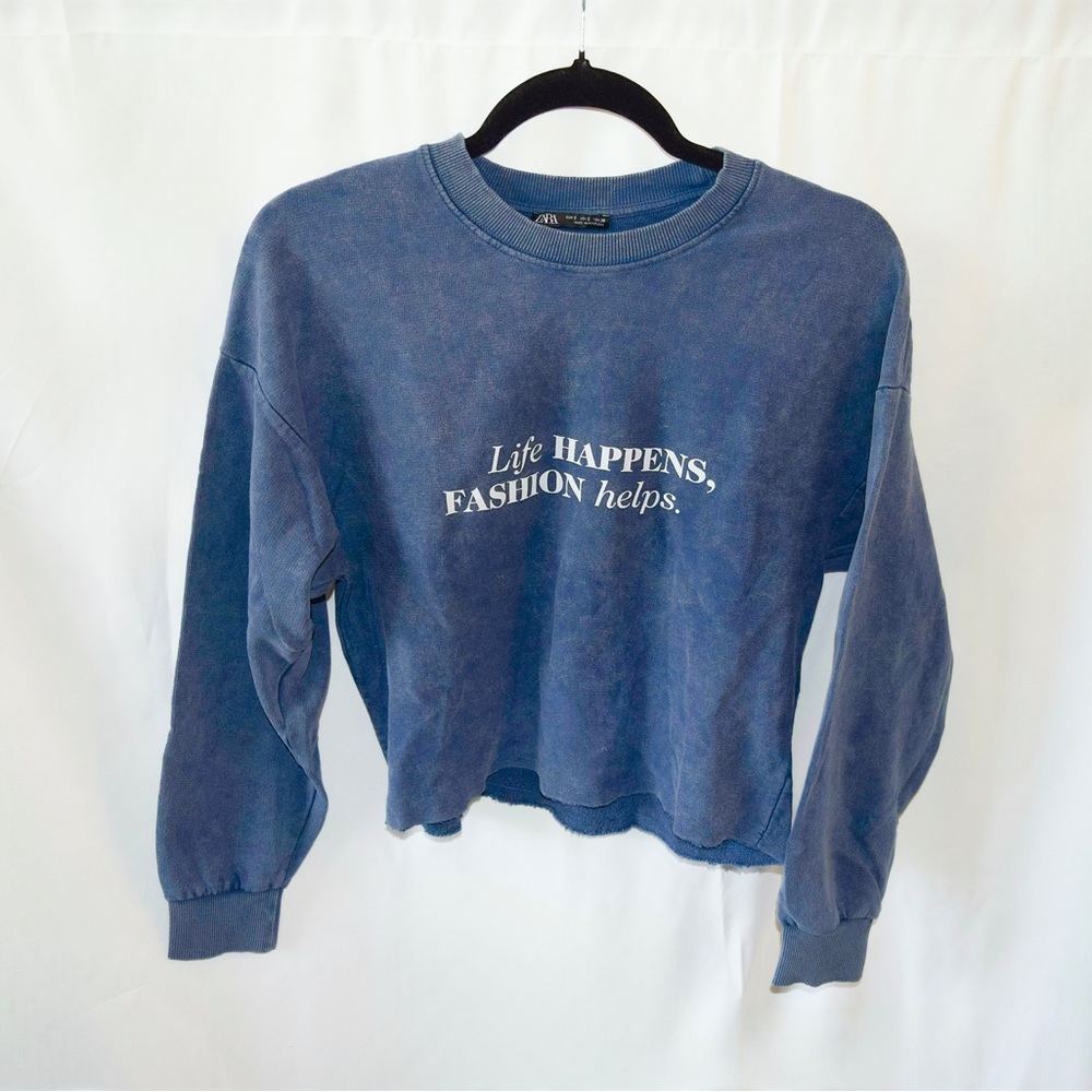 Zara blue sweatshirt